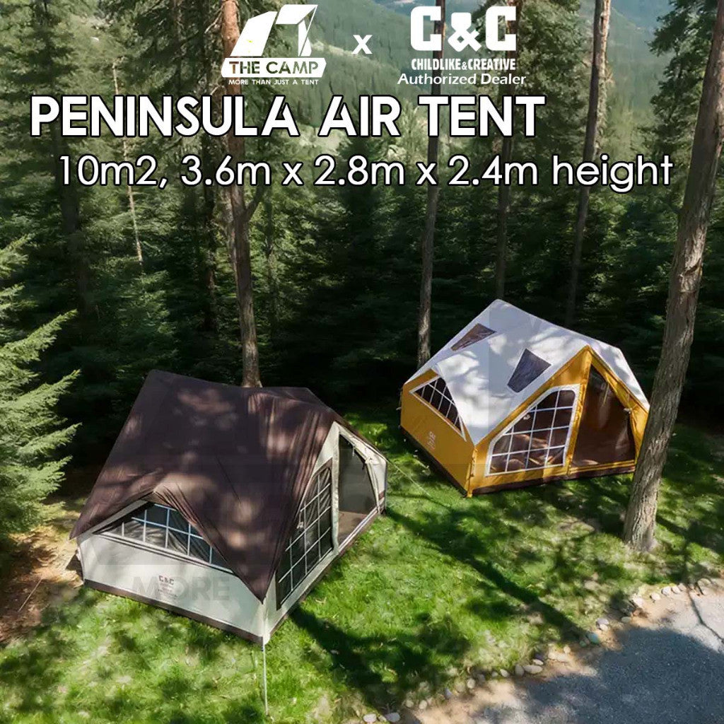 CC Peninsula 10 (PEN) Inflatable Air Tent Retro Vintage Style Whimsical Outdoor Camping Pump Khemah Angin