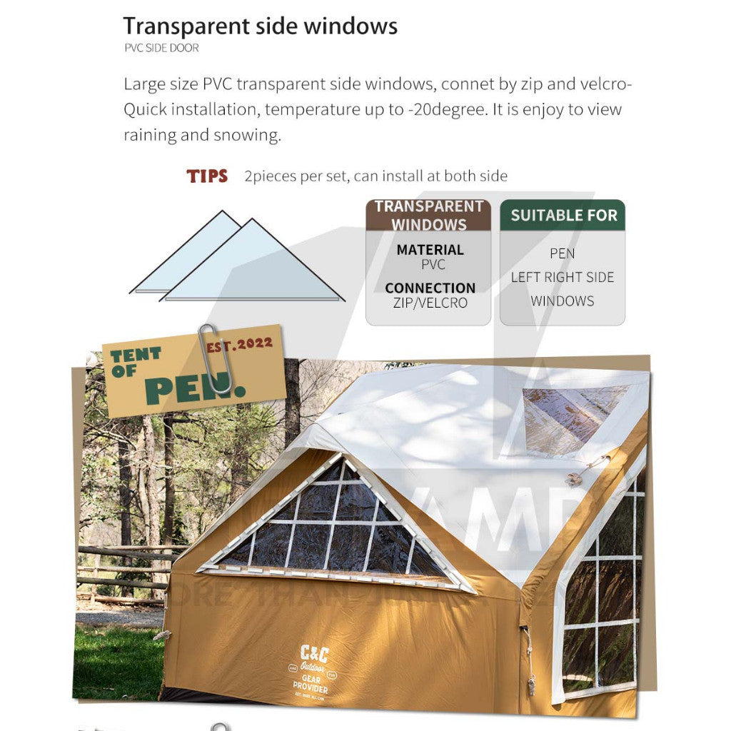 CC Pen 10 Inflatable Air Tent Accessories Retro Vintage Style Whimsical Outdoor Camping Pump Khemah Angin