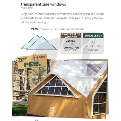 CC Pen 10 Inflatable Air Tent Accessories Retro Vintage Style Whimsical Outdoor Camping Pump Khemah Angin