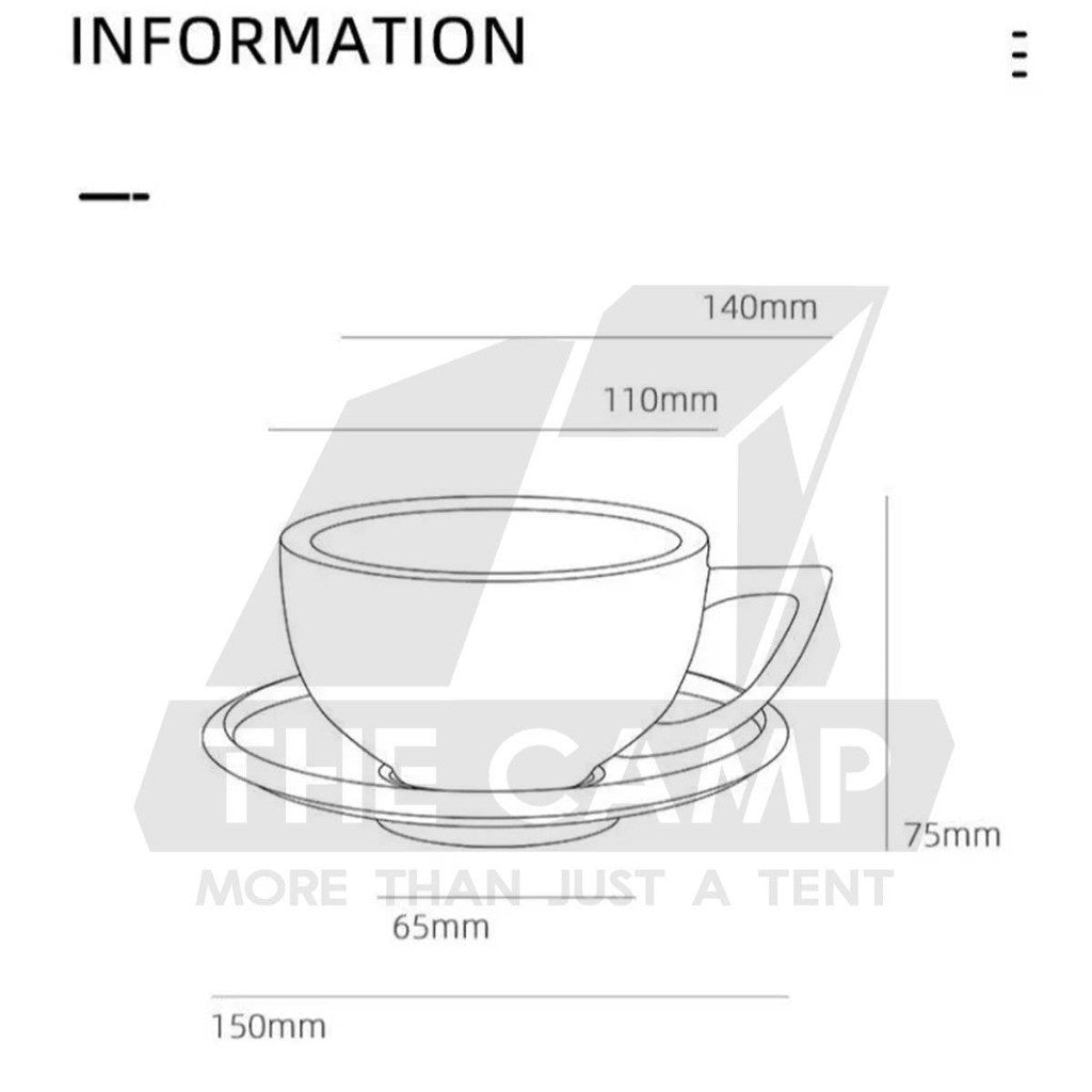 MHW-3BOMBER 280ml Ceramic Coffee Cup & Saucer Set Premium Latte Cappuccino Espresso Mug Barista Cup Coffee Mug