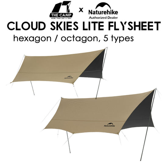 Naturehike TiBlack Cloud Skies Ultra Large Tarp Flysheet Outdoor Camping Ti Black Waterproof Moraine CNK2350WS015