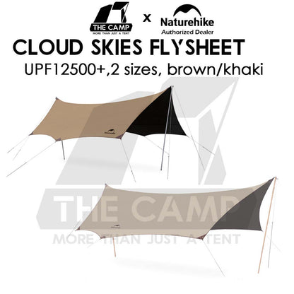 Naturehike TiBlack Cloud Skies Ultra Large Tarp Flysheet Outdoor Camping Ti Black Waterproof Moraine C2350WS010