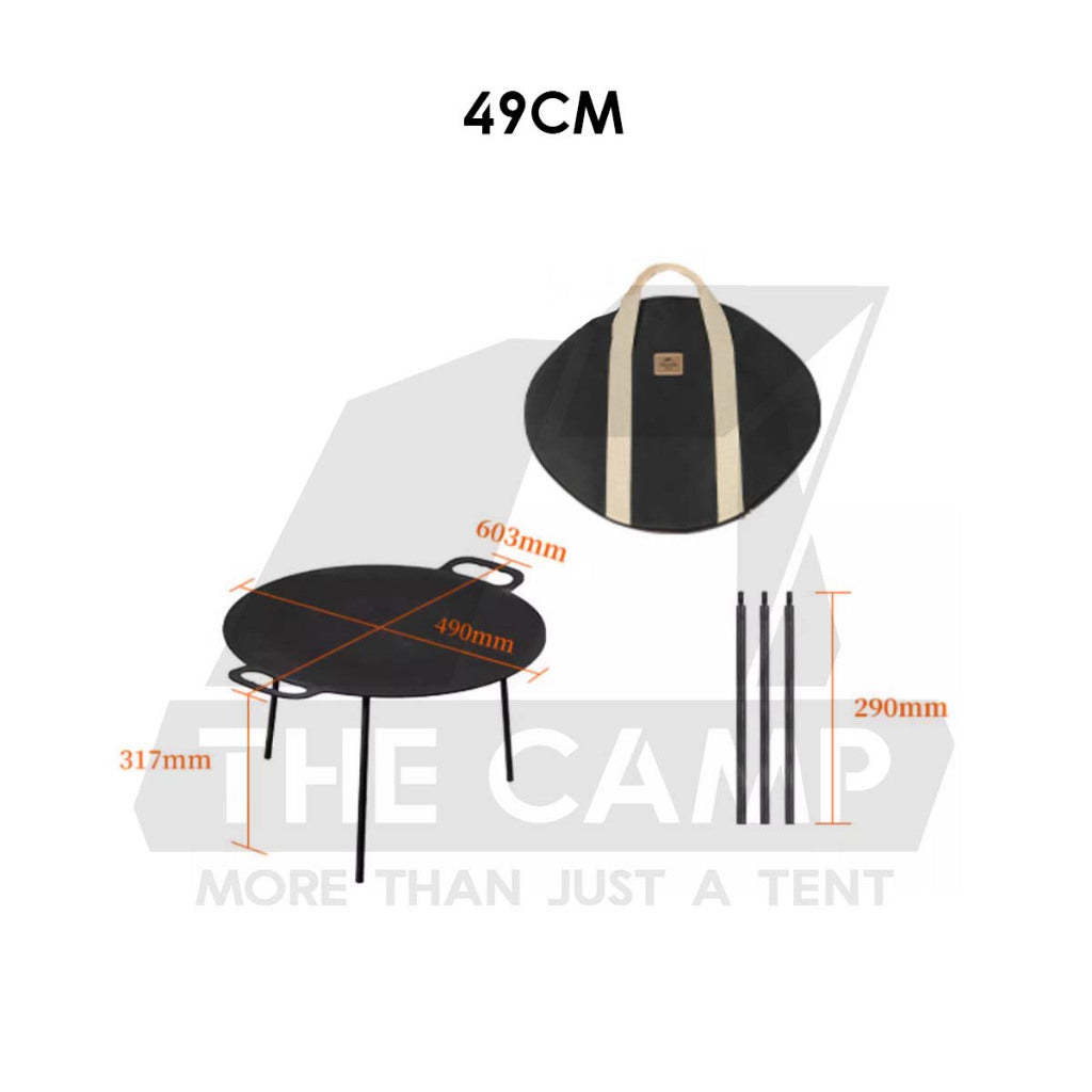 Naturehike Large Grill Pan Cast Iron Non Stick Coating Outdoor Camping BBQ Wok Frying Cooking Cookware NH20SK0037