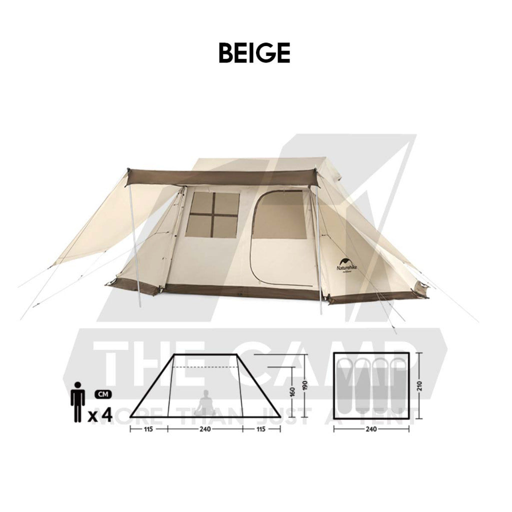 Naturehike Village 5 Automatic Tent Auto With Flysheet Snow Skirt Village 5.0 Outdoor Camping Khemah NH21ZP009