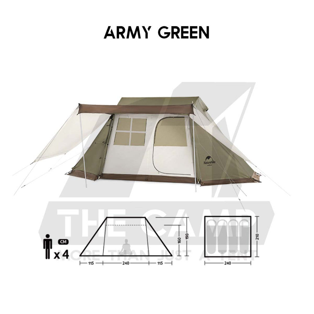 Naturehike Village 5 Automatic Tent Auto With Flysheet Snow Skirt Village 5.0 Outdoor Camping Khemah NH21ZP009