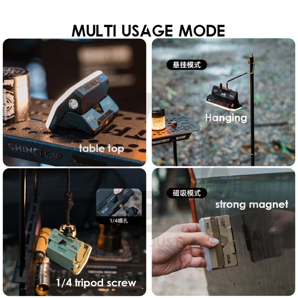 Shinetrip Illuminator Card Light 5000mah High Brightness Outdoor Camping Lamp Tripod Magnet Hanging Lamp Lampu A565