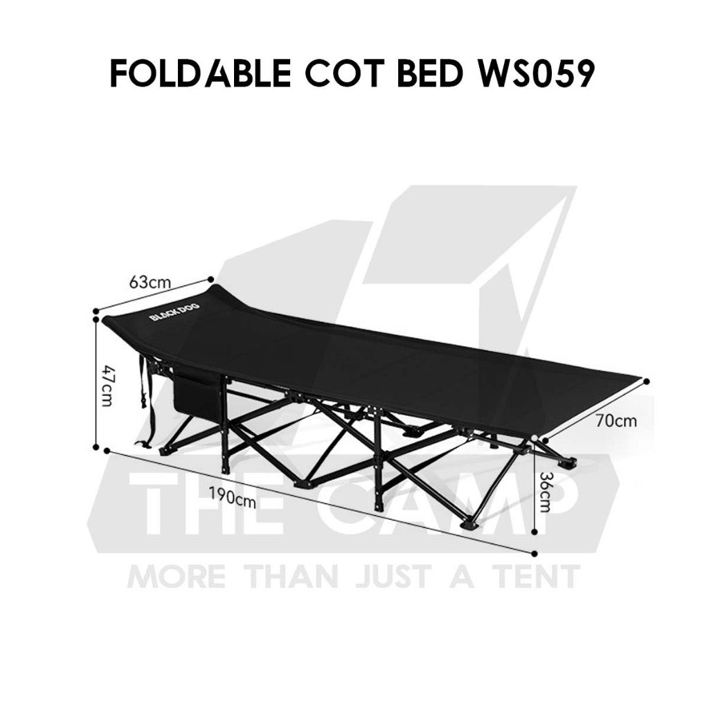 Blackdog Folding Cot Bed Quick Fold 70cm Width Foldable Sleeping Mat Outdoor Camping Mattress Katil Tilam CBD2550WS059