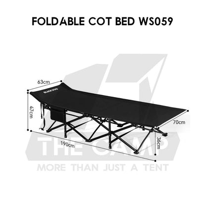 Blackdog Folding Cot Bed Quick Fold 70cm Width Foldable Sleeping Mat Outdoor Camping Mattress Katil Tilam CBD2550WS059