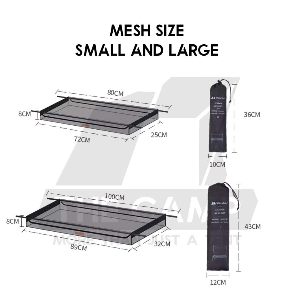 Shinetrip Outdoor Triangle Hanging Rack Aluminum Mesh Camping Hanger Tripod Shelf Stand Tableware Organizer
