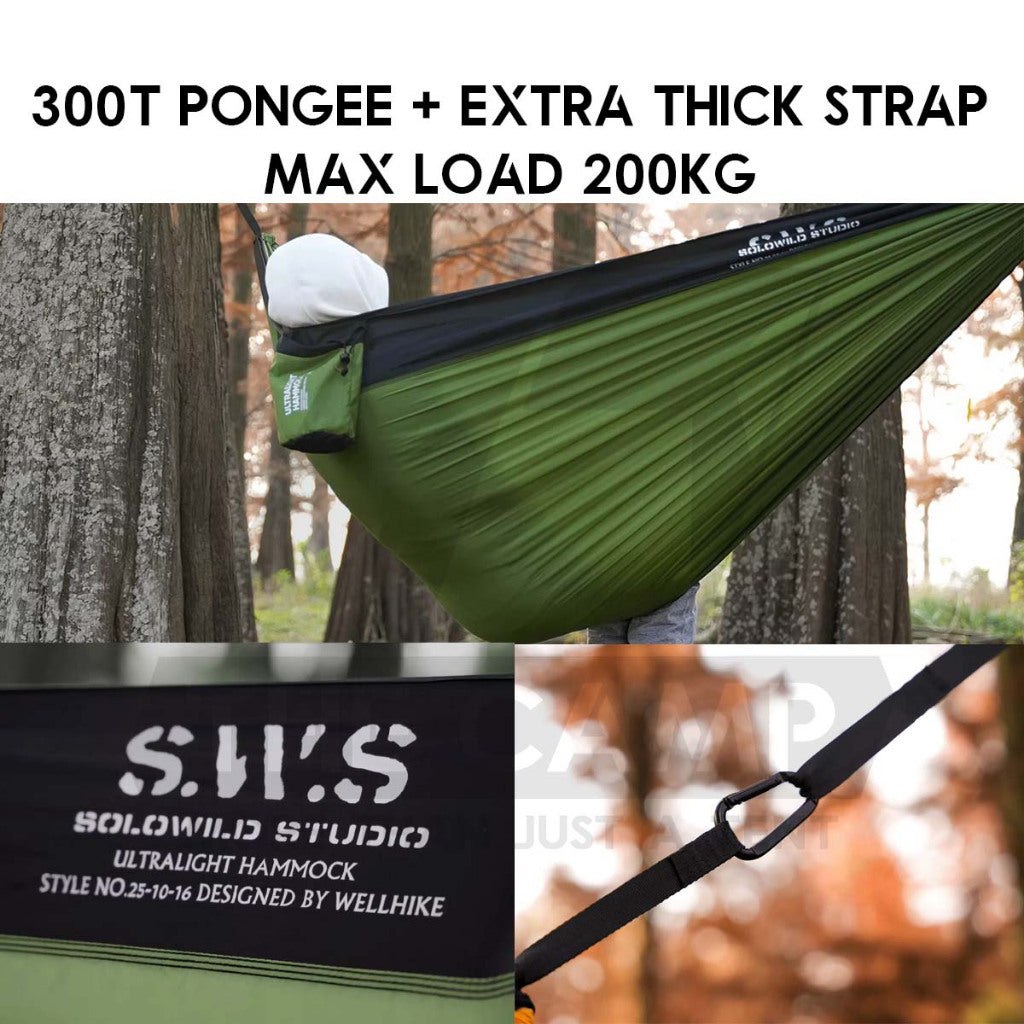 Wellhike SWS Hammock Double Ultralight Portable Hanging Outdoor Camping Bed Buaian Gantung