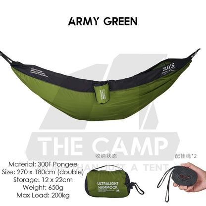 Wellhike SWS Hammock Double Ultralight Portable Hanging Outdoor Camping Bed Buaian Gantung