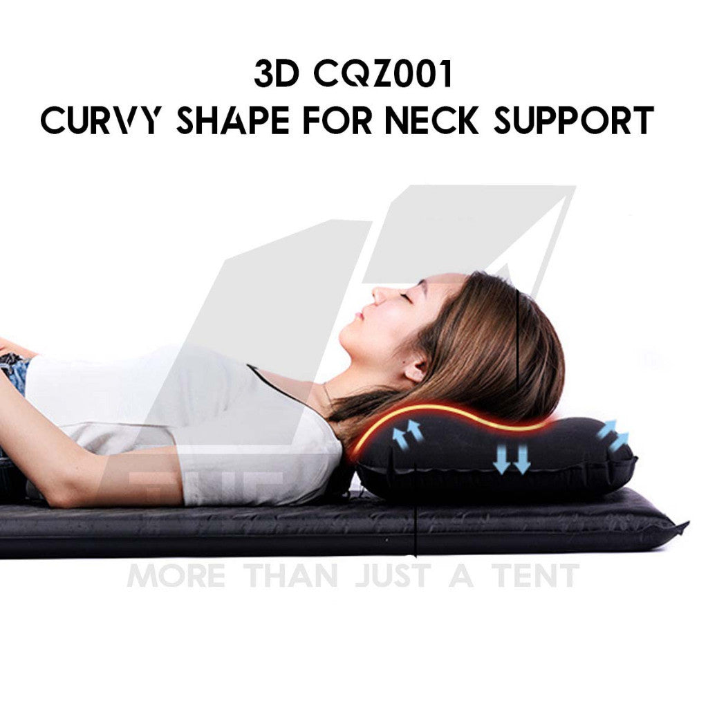 Blackdog Auto Inflation Sponge Memory Foam Pillow with Case Black for Bed Mattress Inflatable CBD2450WS045 BD-CQZ001