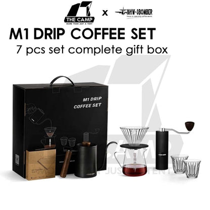 MHW-3BOMBER M1 Drip Coffee Gift Set Grinder Pour Over Set Coffee set 7 pcs Set Outdoor Camping CS5466