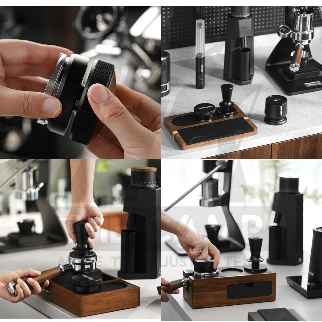 MHW-3BOMBER CD Series / Macaron Series Tamper & Distributor 58mm Black Wood Espresso Machine