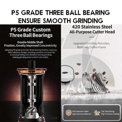 Cliton Pour Over Coffee Set Intermediate Gift Set 8 in 1 Drip Coffee Maker Dripper Set Barista Grinder Kettle CL-CFS18