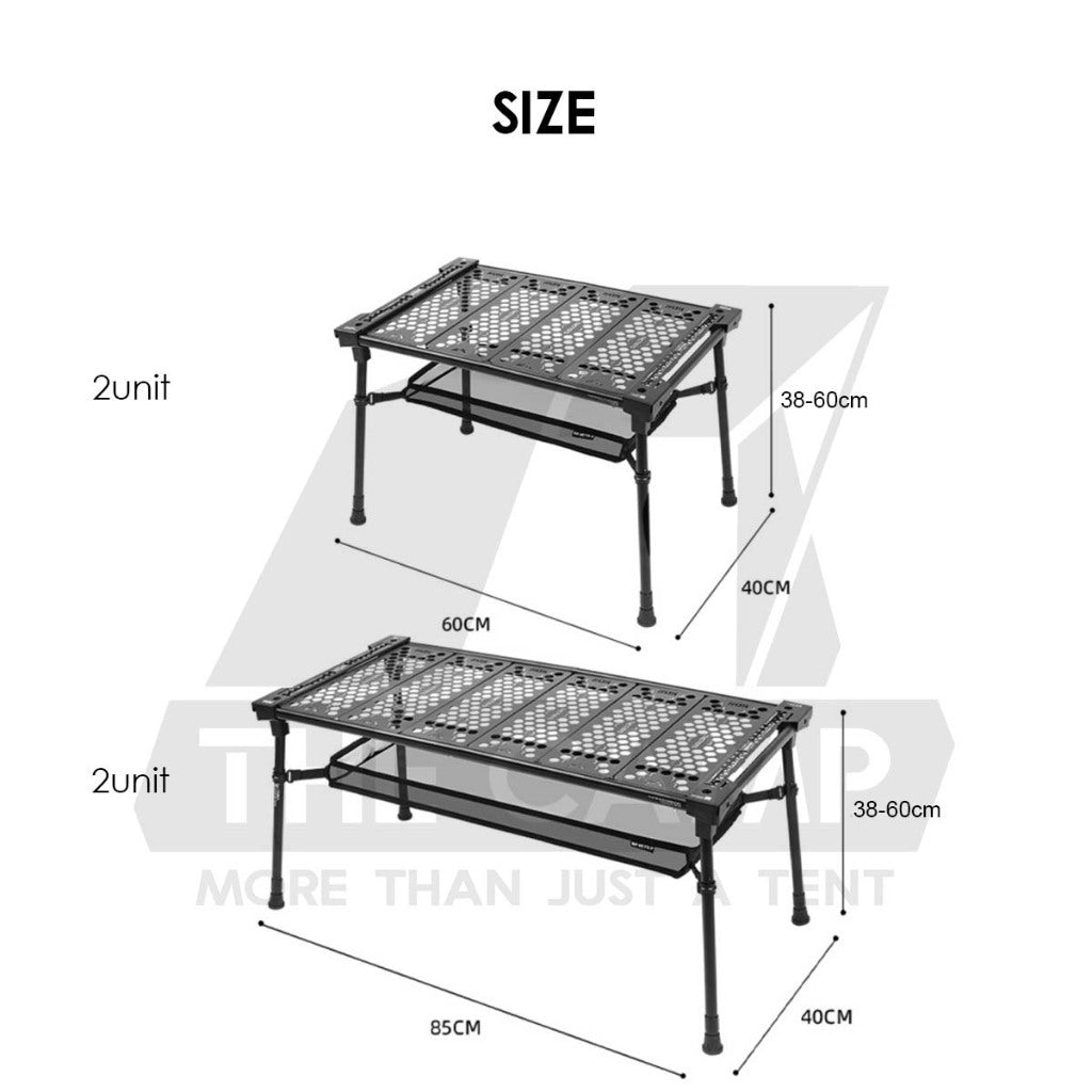 Shinetrip Lightweight IGT Table Adjustable Height 2 unit / 3 unit Compact Storage Outdoor Camping Meja A573