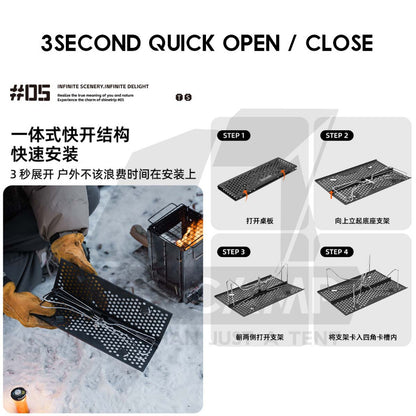 Shinetrip Quick Open Foldable Coffee Table Folding Small Table Compact Fold Outdoor Camping Hiking Meja A575