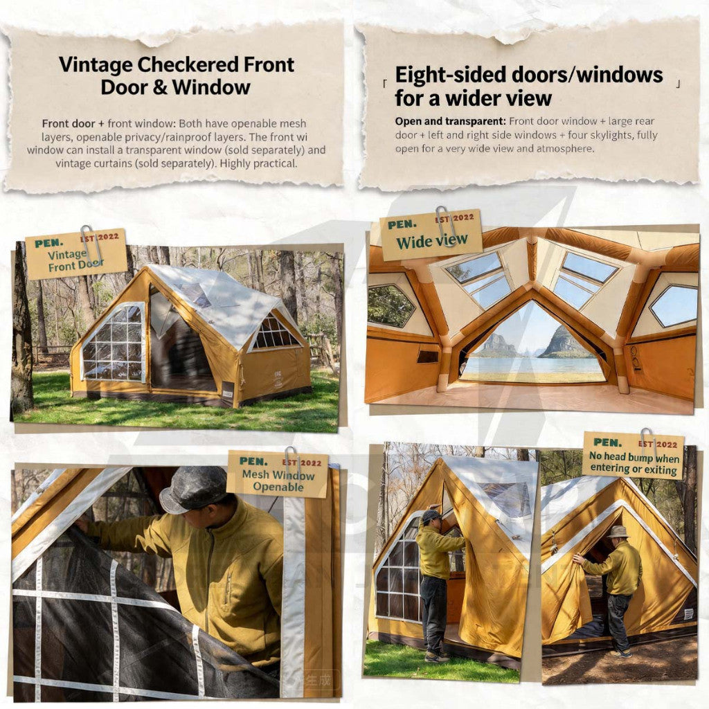 CC Peninsula 10 (PEN) Inflatable Air Tent Retro Vintage Style Whimsical Outdoor Camping Pump Khemah Angin