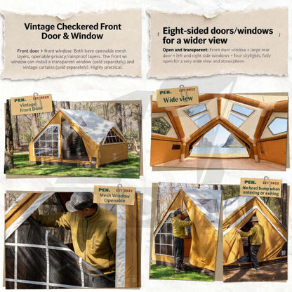 CC Peninsula 10 (PEN) Inflatable Air Tent Retro Vintage Style Whimsical Outdoor Camping Pump Khemah Angin