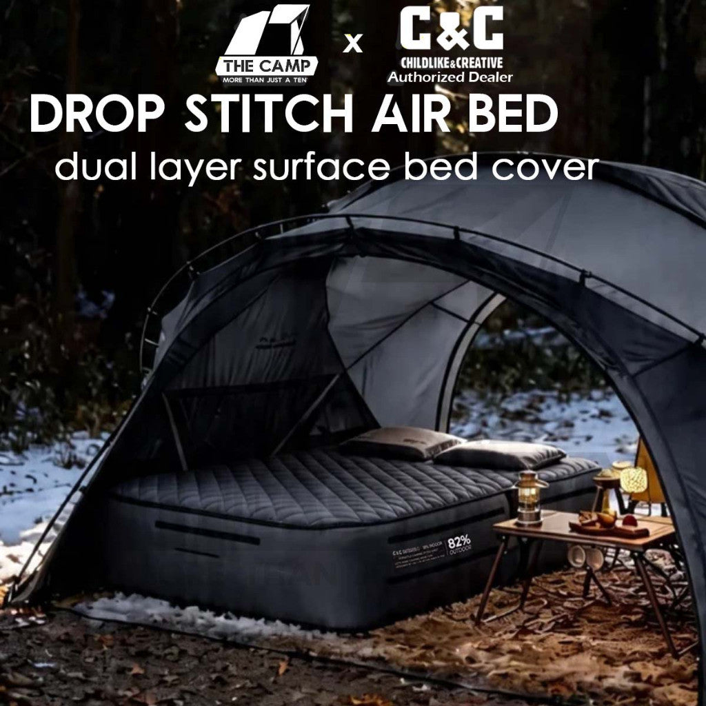 CC Drop Stitch Air Mattress with Bed Sheet Bed Cover 30cm Sponge Outdoor Camping Tilam Cadar