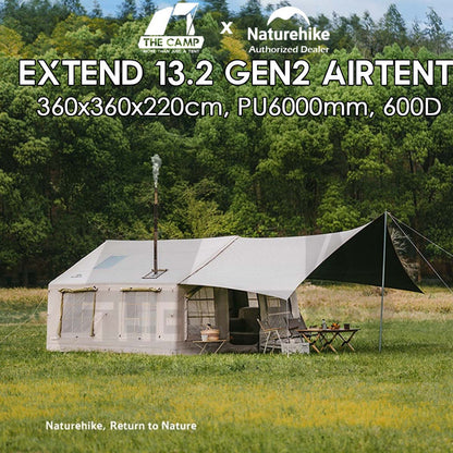 Naturehike Extend Air 13.2 Gen 2 Inflatable Air Tent with Detachable Flysheet Outdoor Camping NH22ZP014