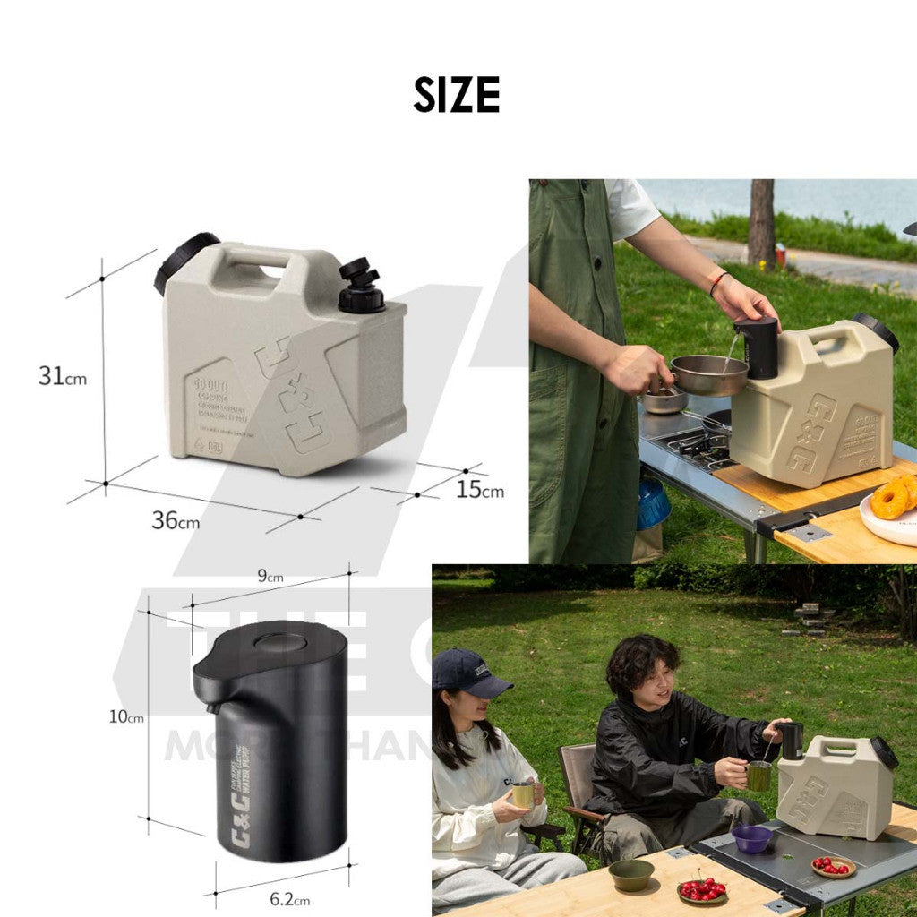 CC 10L Water Tank Bucket with Optional Water Dispenser Pump Outdoor Camping Accessories Picnic Hiking Fishing