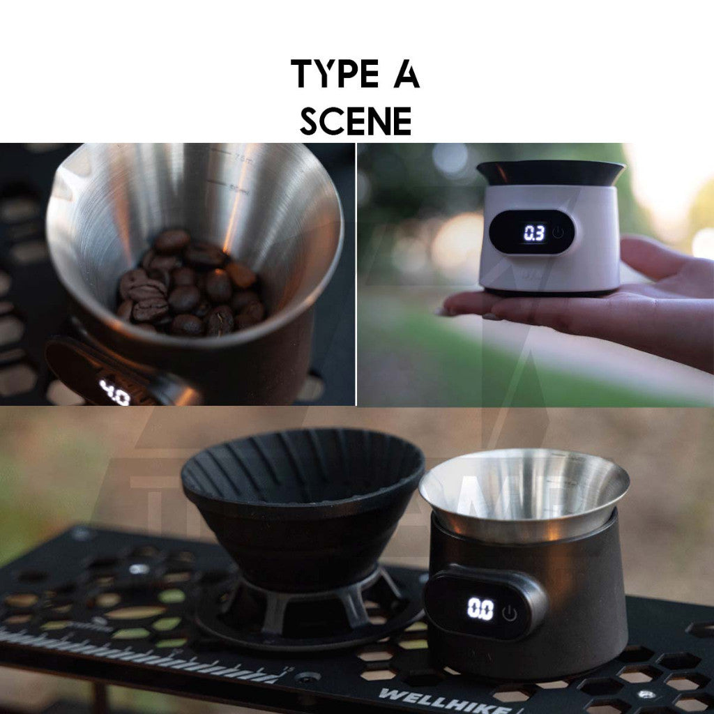 Wellhike Coffee Scale Rechargeable Battery Kitchen Scale Digital Electronic Weight Barista Machine Espresso MHW-3BOMBER