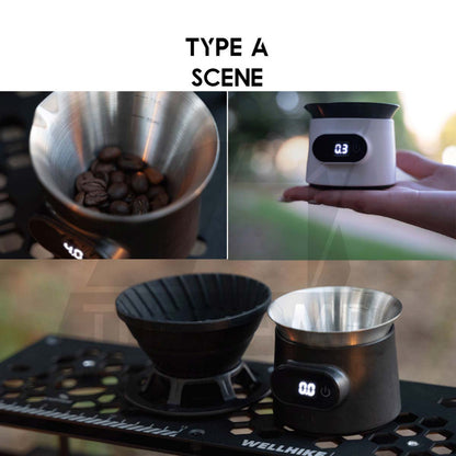 Wellhike Coffee Scale Rechargeable Battery Kitchen Scale Digital Electronic Weight Barista Machine Espresso MHW-3BOMBER