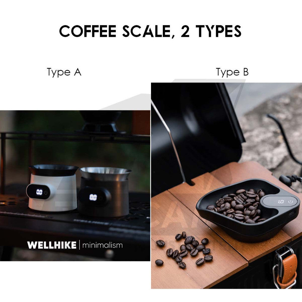 Wellhike Coffee Scale Rechargeable Battery Kitchen Scale Digital Electronic Weight Barista Machine Espresso MHW-3BOMBER
