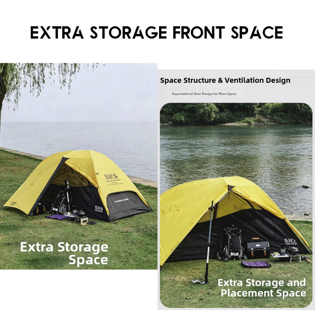 Wellhike SWS Mountain Ridge 2 Pax Tent Person Hiking Lightweight Double Layer with Mesh Outdoor Camping Solo Khemah