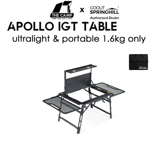 Goout Springhill Apollo IGT Table Ultralight Weight Aluminium Quick Open Folding Mesh Outdoor Camping Meja