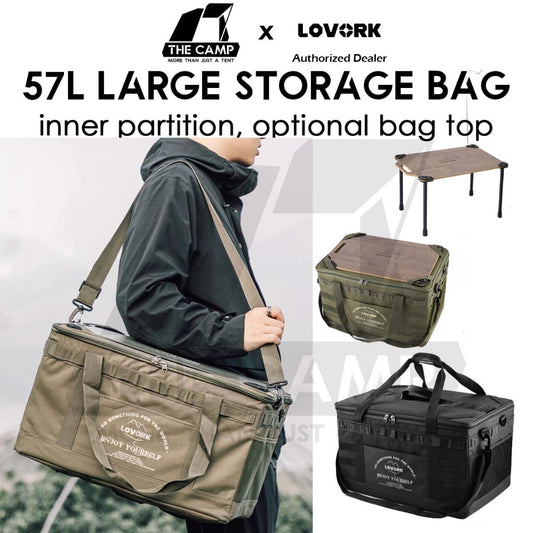 Lovork 57L Large Storage Bag Optional Bag Table Top Outdoor Camping Equipment Beg Besar Utensil Cookware Pot Stove