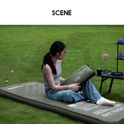 Wellhike SWS Memory Foam Inflatable Sponge Pillow 3D Outdoor Camping Soundless Auto Inflate Travel Air Bed