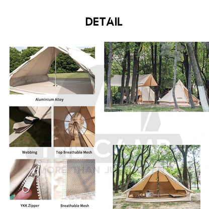 Naturehike Brighten 6.4 Cotton Pyramid Tent Teepee Outdoor Camping Khemah NH20ZP004