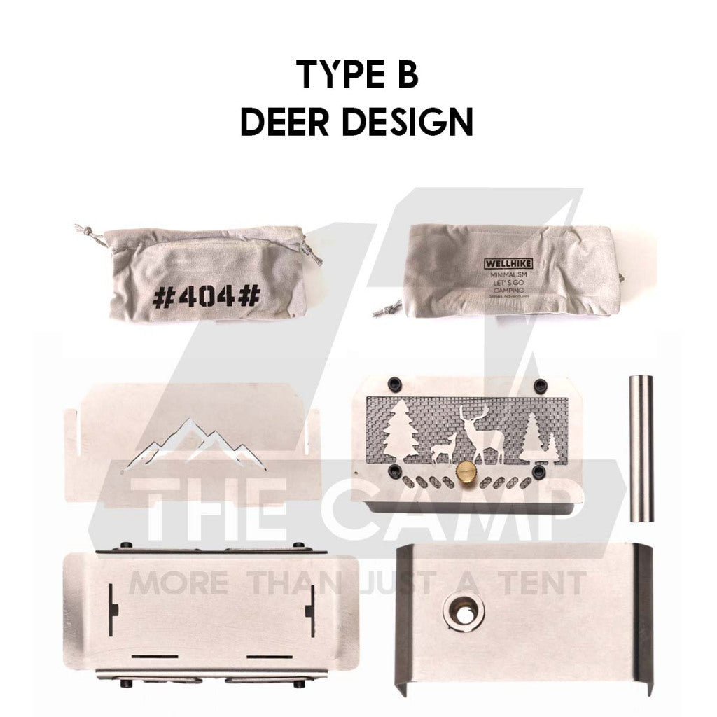 Wellhike SWS Mini Burner Firepit Incense Aroma Box Holder Firewood Fire Wood Rack