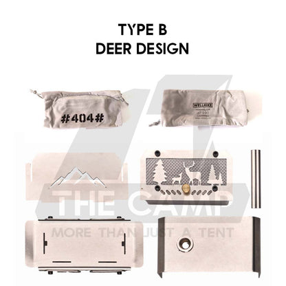 Wellhike SWS Mini Burner Firepit Incense Aroma Box Holder Firewood Fire Wood Rack