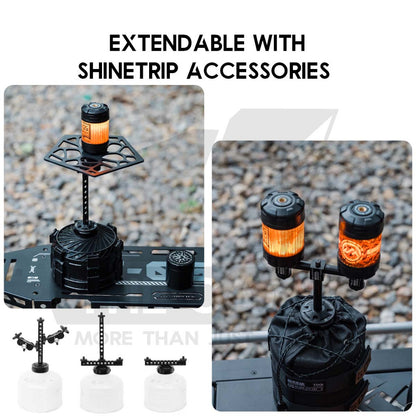 Shinetrip Gas Cap with Lamp Rod Pole Adaptor Outdoor Camping Butane Gas Cover Extension Holder A562