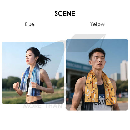 Ise Mount Towel Multicolor Quick Dry Cooling Feel Material Quick Absorption Outdoor Travel Beach Running Sport Gym