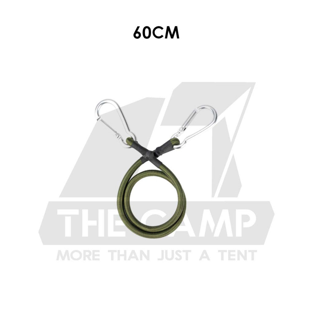 Elastic Spring Cord with Carabiner 8mm Thick Heavy Duty Outdoor Camping Trolley Wagon Bungee Hook Tali Ikat Barang