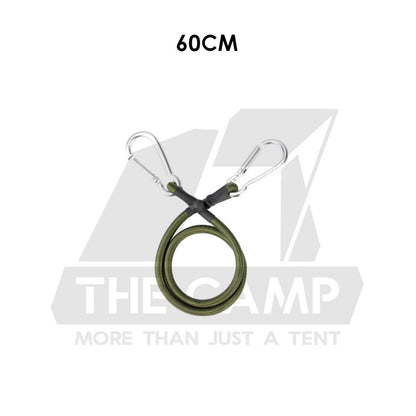 Elastic Spring Cord with Carabiner 8mm Thick Heavy Duty Outdoor Camping Trolley Wagon Bungee Hook Tali Ikat Barang