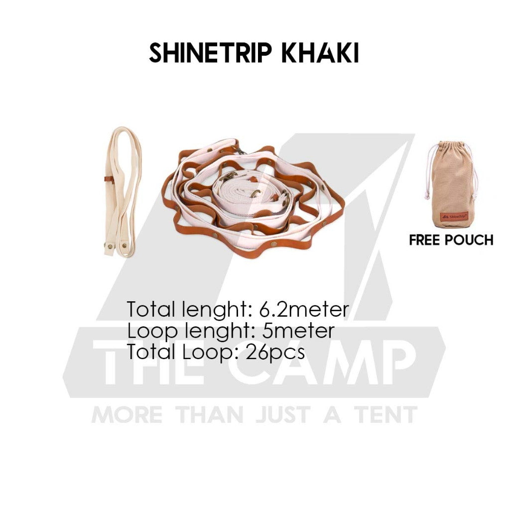 Outdoor Camping Hanging Strap Rope Tent Belt Light Hanger Hanging String Lanyard Hook Carabiner Buckle Black Shinetrip