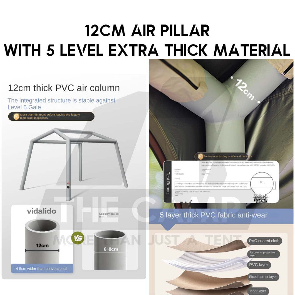 Vidalido Wish House Air Tent with Optional TPU Side Door Combine with Star Island PU2000mm Khemah Angin