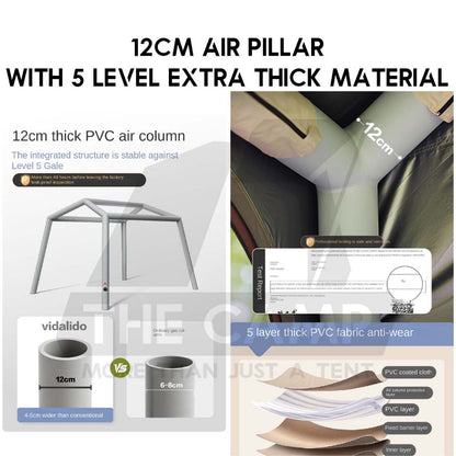 Vidalido Wish House Air Tent with Optional TPU Side Door Combine with Star Island PU2000mm Khemah Angin