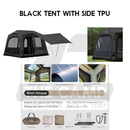 Vidalido Wish House Air Tent with Optional TPU Side Door Combine with Star Island PU2000mm Khemah Angin