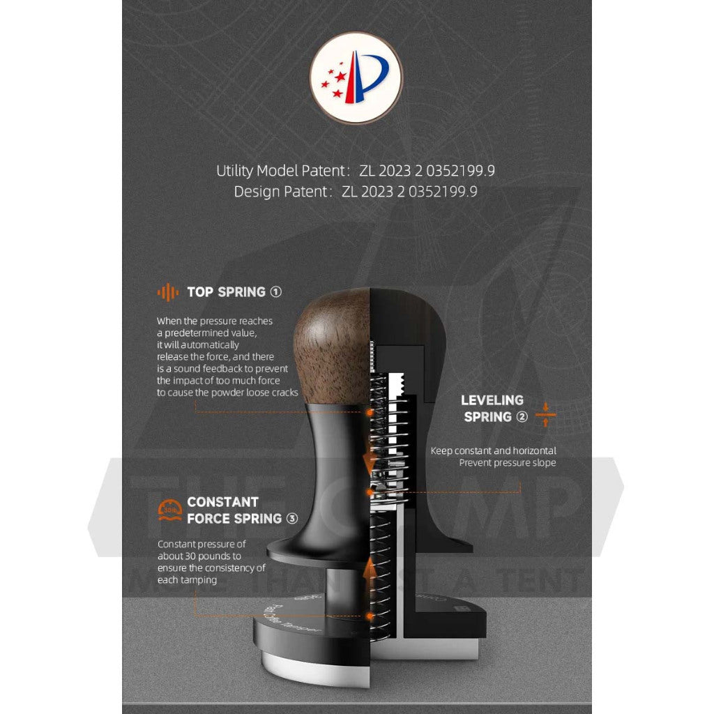 MHW-3BOMBER Flash Constant Pressure Coffee Tamper 2.0 30 Pound 58mm Spring Espresso T6101