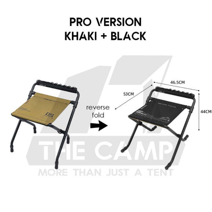 Shinetrip Dual Height / Color Adjustable Stool with Handle Leg Rest High Low Large Portable Chair Kerusi Lipat A558
