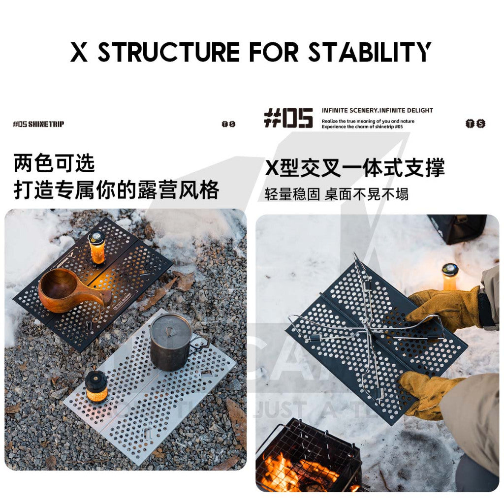 Shinetrip Quick Open Foldable Coffee Table Folding Small Table Compact Fold Outdoor Camping Hiking Meja A575