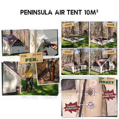 CC Peninsula 10 (PEN) Inflatable Air Tent Retro Vintage Style Whimsical Outdoor Camping Pump Khemah Angin