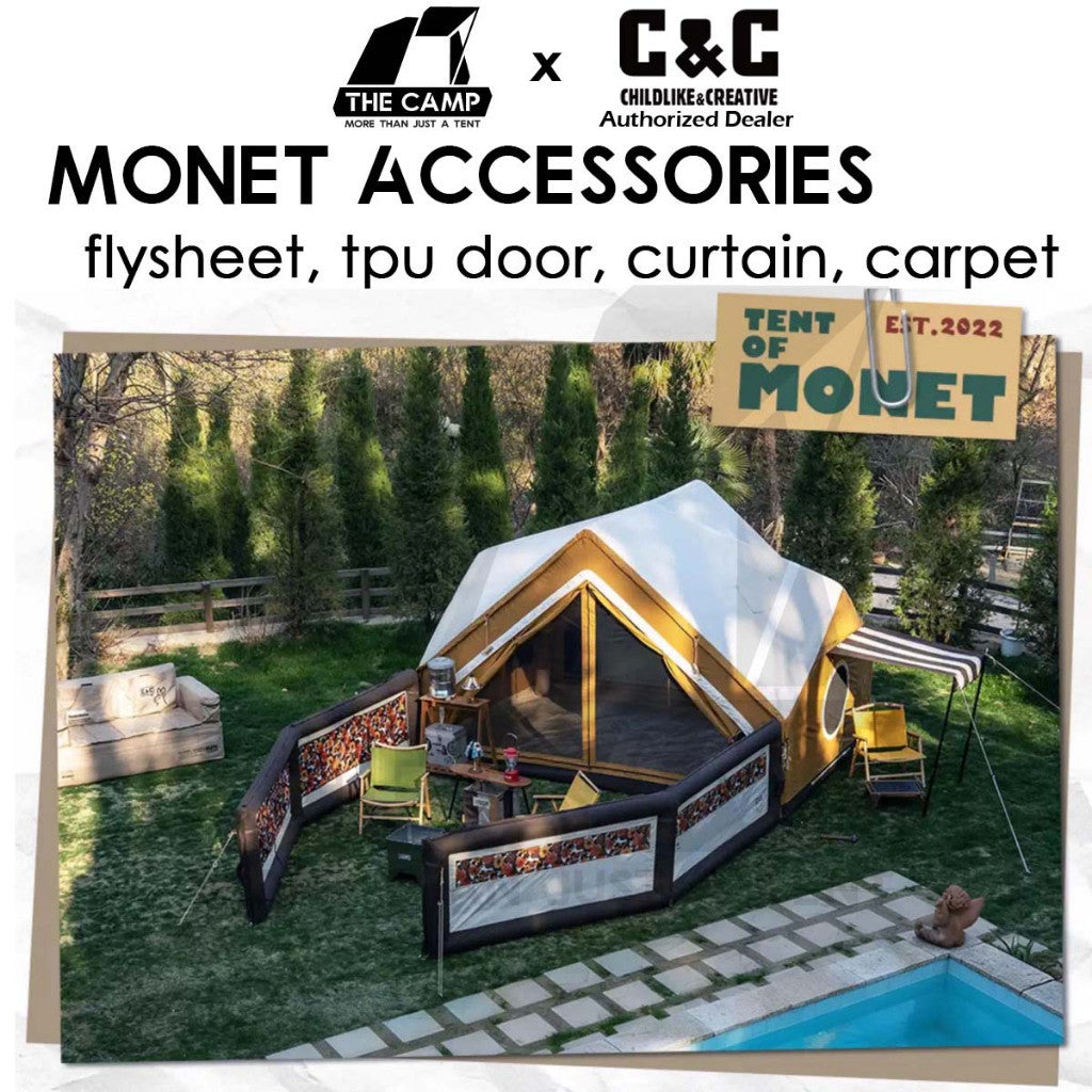 CC Monet 8.6 Inflatable Air Tent Accessories Retro Vintage Style Whimsical Outdoor Camping Pump Khemah Angin