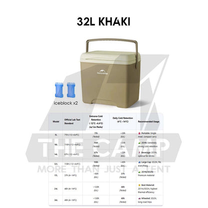 Naturehike JY PU Cooler Ice Box Pro 5L 14L18L 32L 17L 24L 36L Wheel Camping Outdoor Refrigerator Freezer CNK2450CF012